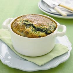 Soufflé aux épinards et aux 3 fromages 